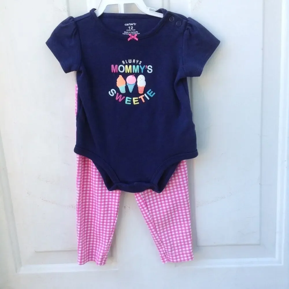 Carter's 2 Piece Mommy's Sweetie 12 Month